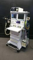 DATEX-OHMEDA ADU CARESTATION ANESTHESIA MACHINE (VER. M1004742-8.0) WITH MODULE RACK (M-CAIOV, M-NESTPR, M-REC) AND ALADIN ISOFLURANE VAPORIZER