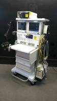 DATEX-OHMEDA ADU CARESTATION ANESTHESIA MACHINE (VER. M1004742-8.0) WITH MODULE RACK (M-NESTPR, M-REC) AND ALADIN ISOFLURANE VAPORIZER