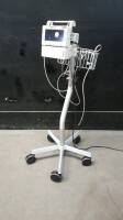 PROPAQ ENCORE 202EL VITAL SIGNS MONITOR WITH BP CABLE ON ROLLING STAND