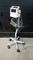 PROPAQ ENCORE 202EL VITAL SIGNS MONITOR ON ROLLING STAND