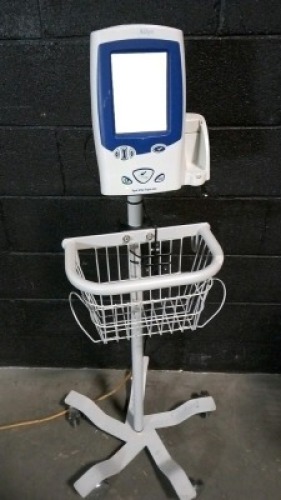 WELCH ALLYN LXI PATIENT MONITOR ON ROLLING STAND