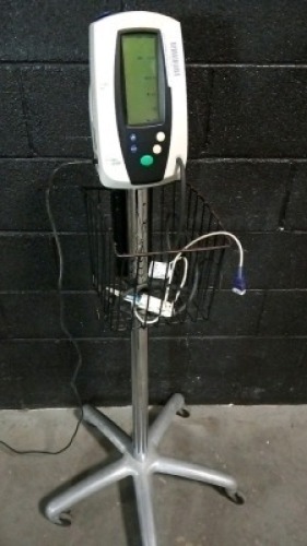 WELCH ALLYN PATIENT MONITOR ON ROLLING STAND