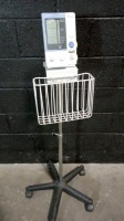 OMRON HEM-907XL PATIENT MONITOR ON ROLLING STAND