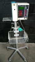 COLIN PRESS-MATE PATIENT MONITOR ON ROLLING STAND