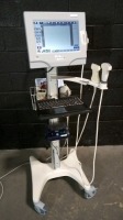 SITE RITE VISION ULTRASOUND MACHINE WITH PROBES (CONVEX WOB,LINEAR 128WB) ON ROLLING STAND