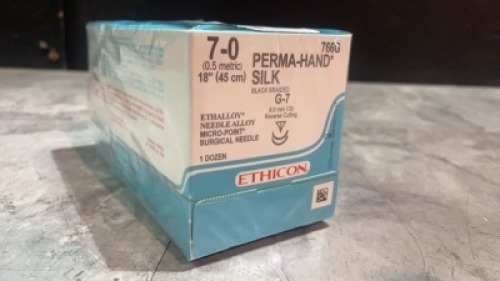 ETHICON REF 766G EXP 12-31-2021 PERMA-HAND SILK 7-0 (0.5 METRIC)