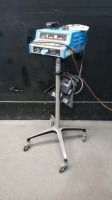 VALLEYLAB FORCE 1B ESU WITH MONO AND BIPOLAR FOOT SWITCHES ON ROLLING CART