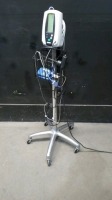 WELCH ALLYN 420 SERIES VITAL SIGNS MONITOR WITH CABLES (SPO2, BP) ON ROLLING STAND