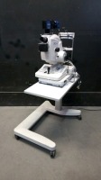 TOPCON TRC-50DX RETINAL CAMERA WITH CAMERA ATTACHMENT (OIS ICG/FAF MODEL ICG2 MR) ON ROLLING STAND