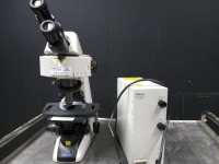 NIKON E200 MICROSCOPE WITH EYEPIECES ANDE 4 OBJECTIVES: 10,100,40,50