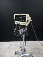 WELCH ALLYN 6200 SERIES PATIENT MONITOR ON ROLLING STAND