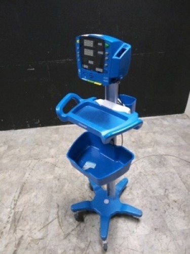 GE CARESCAPE V100 VITAL SIGN MONITOR ON ROLLING STAND