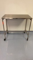 PEDIGO 36"X 18" STAINLESS ROLLING H-FRAME TABLE