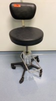 RELIANCE HYDRAULIC SURGEONS STOOL WITH BACKREST