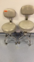 LOT OF 2 PEDIGO EXAM STOOLS