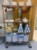 4 SHELF WIRE CART (NO CONTENTS)