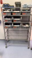 4 SHELF WIRE CART (NO CONTENTS)