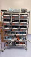 4 SHELF WIRE CART (NO CONTENTS)