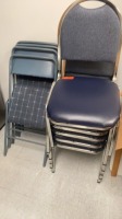 LOT OF STACKING AND FOLDING CHAIRS