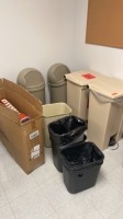 LOT OF ASSORTED WASTE CONTAINERS