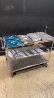 LOT OF EDWARDS LIFESCIENCE INSTRUMENTS & TRAYS (NO CART)