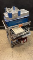 LOT OF EMPTY INSTRUMENT CASES & TRAYS (NO CART)