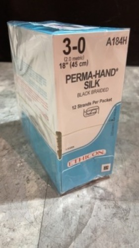 ETHICON PERMA-HAND SILK 3-0 (REF A184H) EXP 02-28-2025