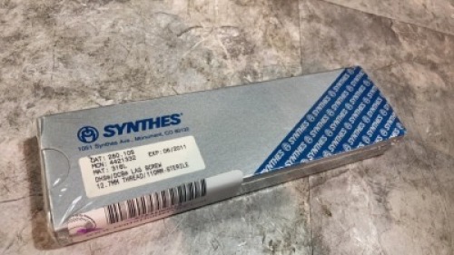 SYNTHES 12.7MM DIA THRD 110MM DHS/ DCS LAG SCREW CAT 280.10S