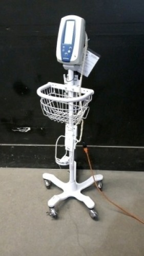 WELCH ALLYN SPOT VITAL SIGNS MONITOR ON ROLLING STAND