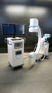 GENORAY ZEN 7000 C-ARM WITH 12\ IMAGE INTENSIFIER, DUAL MONITOR WORKSTATION, HAND CONTROL AND FOOTSWITCH (DOM 08/2013)(SN ZEN-082004-10613)"