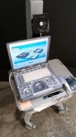 GE LOGIQ E PORTABLE ULTRASOUND MACHINE WITH 1 PROBE (12L) (SERIAL NO. 168732WX6) (DOM: 10/2010)