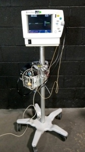 DATEX-OHMEDA PATIENT MONITOR ON ROLLING STAND