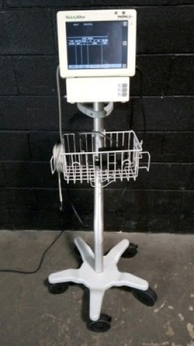 WELCH ALLYN PROPAQ CS PATIENT MONITOR ON ROLLING STAND