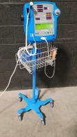 GE DINAMAP PRO 400V2 PATIENT MONITOR ON ROLLING STAND