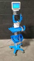 GE DINAMAP CARESCAPE V100 & CAPSULE NEURON PATIENT MONITORS ON ROLLING STAND