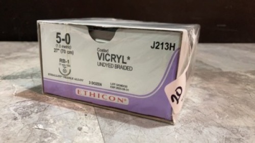 ETHICON (REF: J213H) VICRYL 5-0 SUTURE EXP 2025-08-31