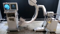 GE OEC SERIES 9600 C-ARM, 12 INCH II WITH DUAL MONITOR WORKSTATION, HAND CONTROL & FOOTSWITCH (SERIAL NO. 69-3211) (DOM: 3/1998)
