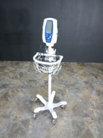 WELCH ALLYN SPOT VITAL SIGNS VITAL SIGN MONITOR ON ROLLING STAND