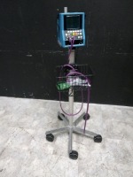 CRITIKON DINAMAP PLUS VITAL SIGN MONITOR ON ROLLING STAND