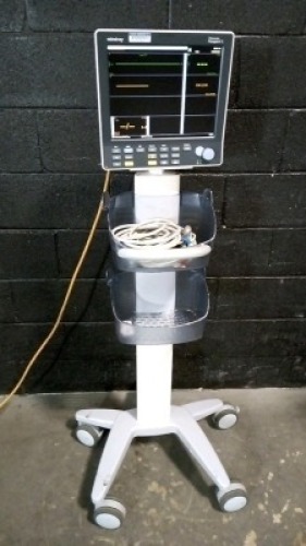 MINDRAY PASSPORT V PATIENT MONITOR ON ROLLING STAND