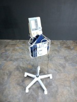 OMRON INTELLI SENSE DIGITAL BLOOD PRESSURE MONITOR ON ROLLING STAND