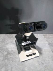 OLYMPUS BH-2 MICROSCOPE WITH 10X EYEPIECE AND 3 OBJECTIVES: 100, 10, 4