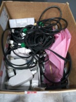 PHILIPS LOT OF MISC. DEFIB CABLES AND BATTERIES