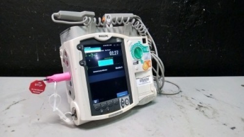 PHILIPS HEARTSTART MRX DEFIB WITH PACING, 3 LEAD ECG, CO2, SPO2, NIBP, ANALYZE, PADDLES