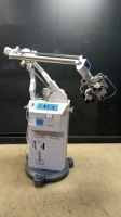 CARL ZEISS OPMI CS-NC SURGICAL MICROSCOPE TO INCLUDE DUAL MOUNT BINOCULARS WITH EYEPIECES BOTH (10X/22B) BOTTOM LENSE & SUPERLUX 300 LIGHT SOURCE ON STAND