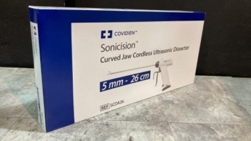 COVIDIEN SONICISION CURVED JAW CORDLESS ULTRASONIC DISSECTOR 5MM-26CM (REF: SCDA26) EXP 06-19-2024