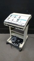 CONMED SYSTEM 7550 ESU WITH 2 FOOTSWITCHES (MONO, AR) ON ROLLING CART