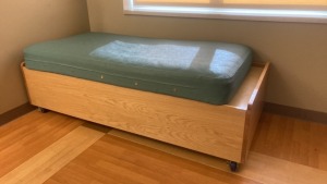 LOT OF 4 WOODEN BEDS