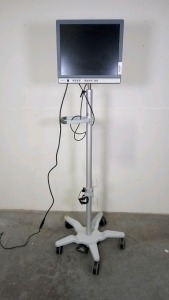 OLYMPUS OEV191H 19 INCH MONITOR ON ROLLING STAND