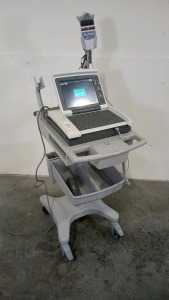 GE MAC 5500 HD ECG/EKG MACHINE WITH ACQUISITION MODULE (CAM HD) ON ROLLING CART